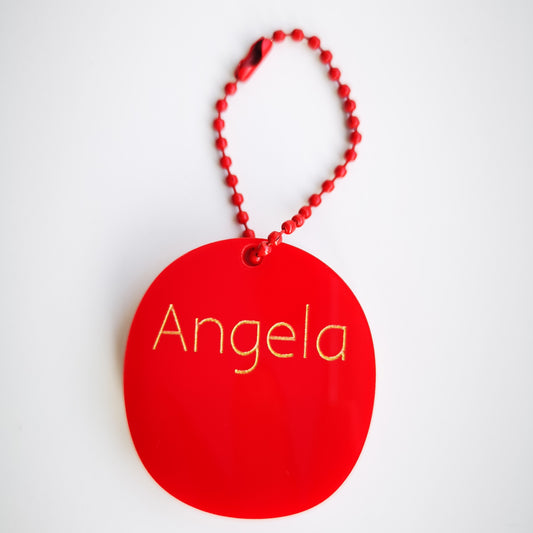 daruma doll red white gold black acrylic metal