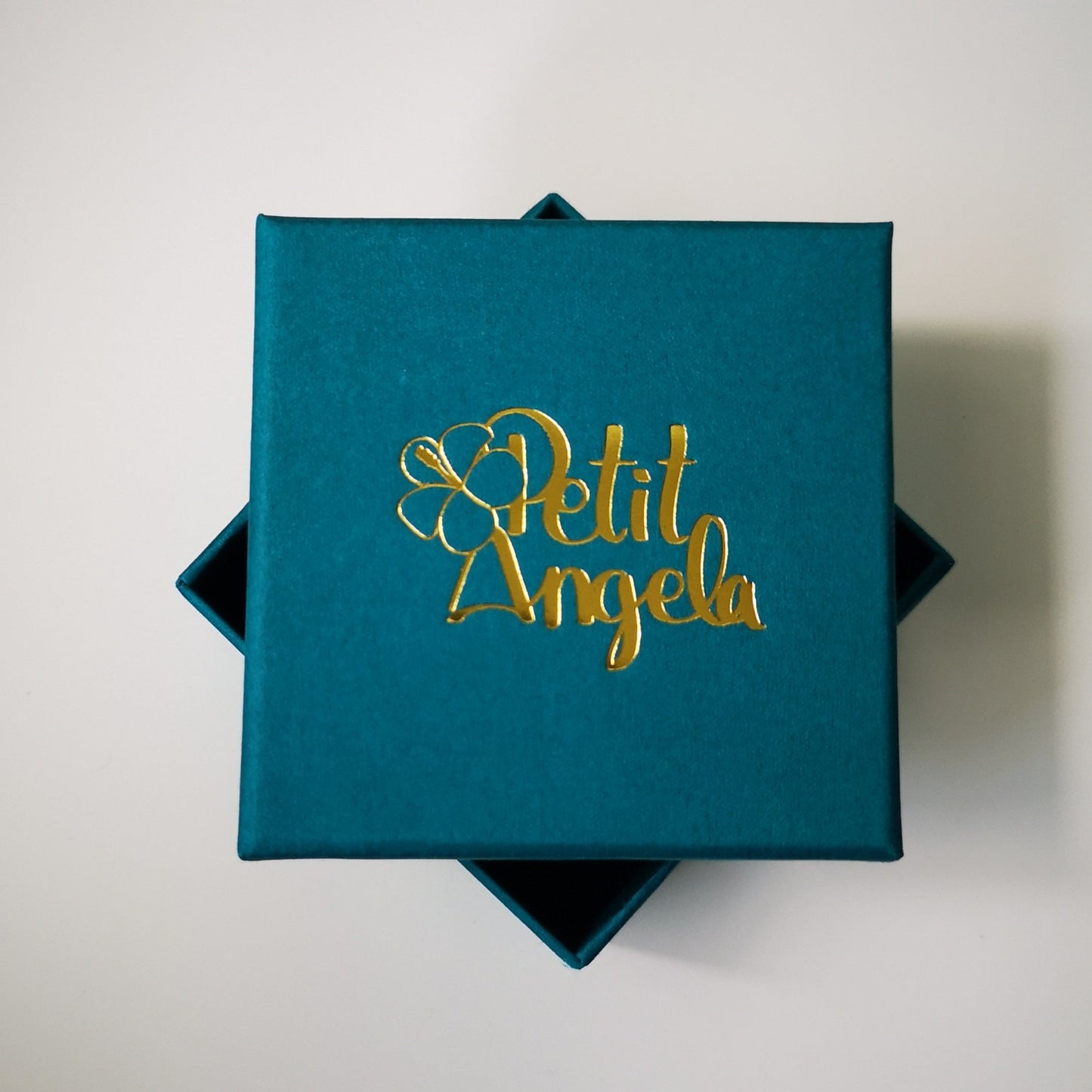 gift box blue black gold cardboard sponge velvet