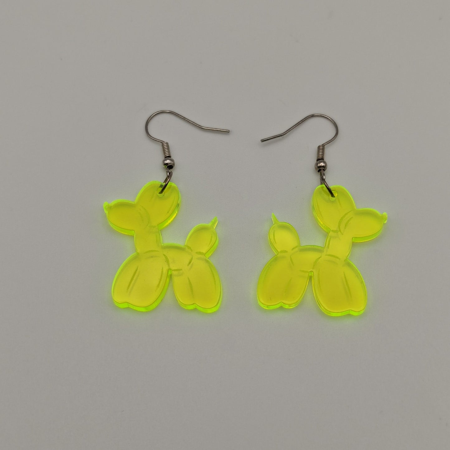 fluorescence glow acid apple green yellow hook stainless steel dog balloon lightweight acrylic