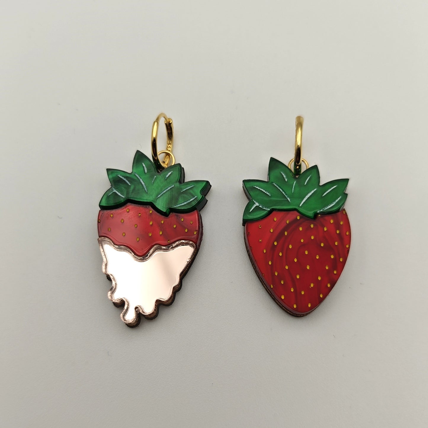 strawberries hoop charm 