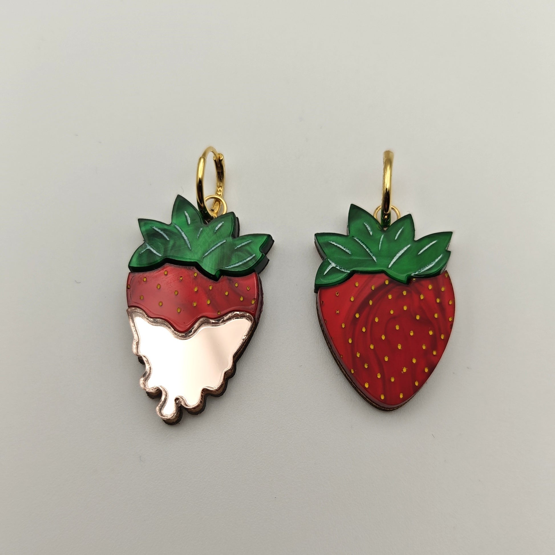 strawberries hoop charm 